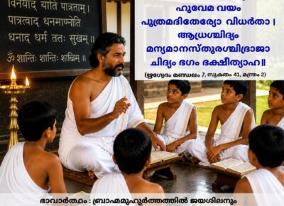 ഇന്നത്തെ വേദ സ്വാധ്യായം