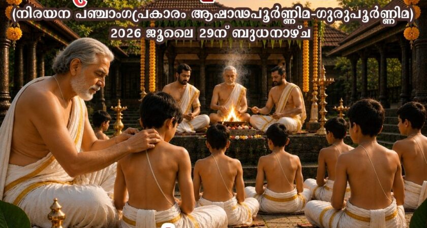 ശ്രാവണി ഉപാകർമ്മത്തിലേക്ക് സ്വാഗതം